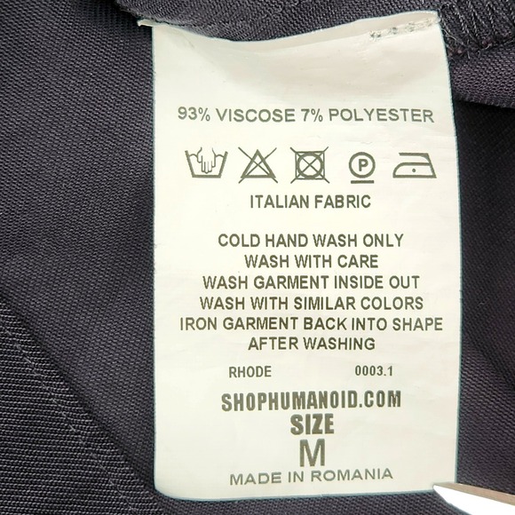 Humanoid Dress Size Medium Gray Italian Fabric‎ Viscose Shift Tunic Minimalist - Picture 5 of 7